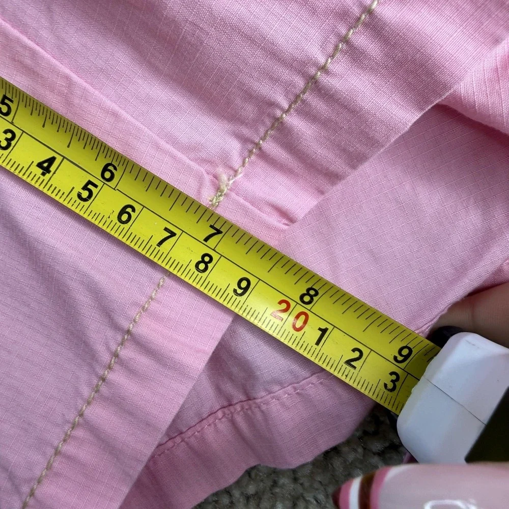 Tommy Hilfiger Cargo Shorts Womens 10 37W Pink Twill Belted Casual Summer